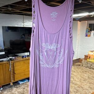 Torrid Dust-Pink Graphic Tank with Braided Straps